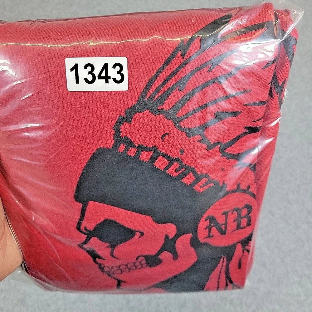 NATIVE 2001 BORNE Joggers Men's Size Small Red Indian Skull W/ Headdress Sweats - Picture 13 of 13